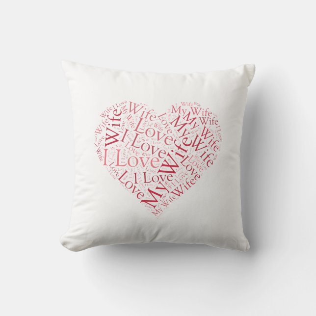I Love My Wife Cushion (Front)