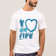 I Love My WIFE Custom T-shirt in BLUE