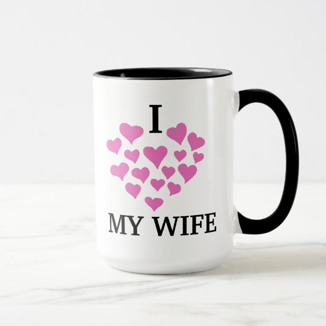 I love my wife cute valentine love mug (Right)