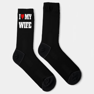 I Love My Wife Fun Wedding Socks