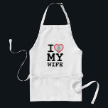 I Love My Wife Heart Photo Standard Apron<br><div class="desc">I Love My Wife Heart Photo Adult Apron</div>