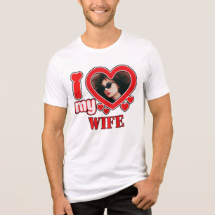 I Love My Wife Personalised Tri-Blend Shirt