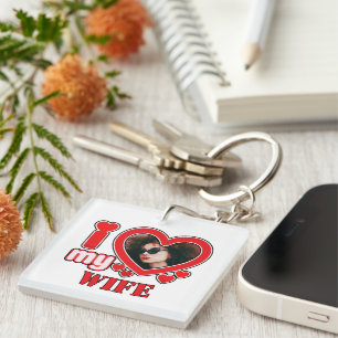 I Love My Wife Personalized Key Ring