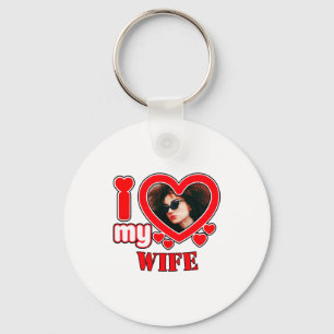 I Love My Wife Personalized T Shirt Key Ring