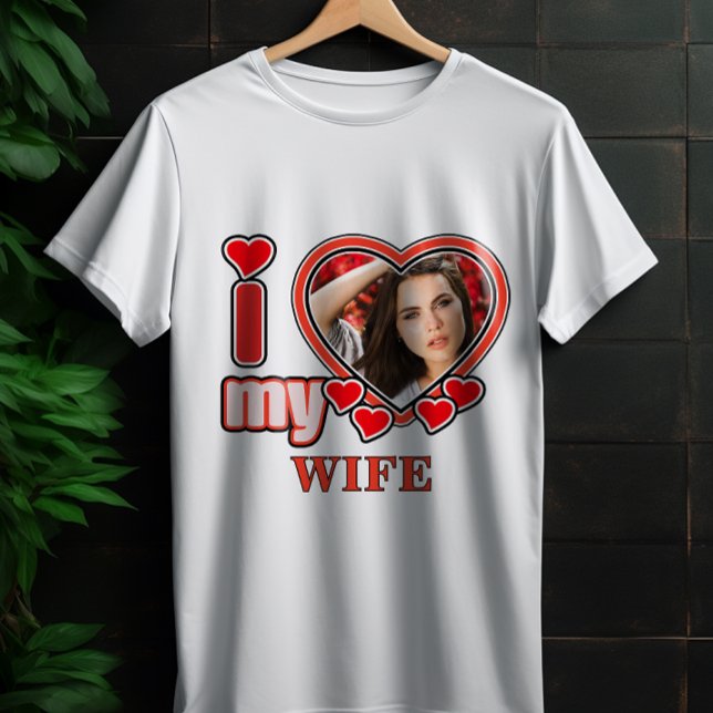 I Love My Wife Personalized Valentines Day Heart T-Shirt (Creator Uploaded)