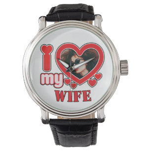 I Love My Wife Personalized Watch
