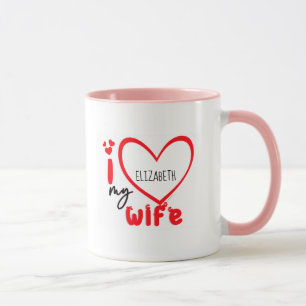 I Love My Wife Photo Gift Classic Mug, 11 oz Coffe Mug