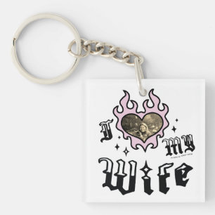 I Love My Wife - Pink - DingusDesign Key Ring