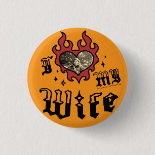 I Love My Wife - Red - DingusDesign  3 Cm Round Badge