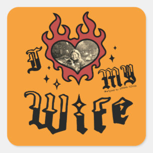 I Love My Wife - Red - DingusDesign Square Sticker