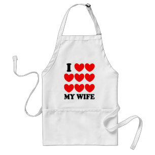 I Love My Wife Standard Apron