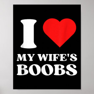 I Love My Wifes S Y2k Aesthetic Red Heart  Poster