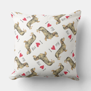 I Love my Wirehaired Dachshund Cushion