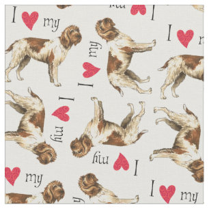 I Love my Wirehaired Pointing Griffon Fabric
