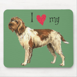 I Love my Wirehaired Pointing Griffon Mouse Pad