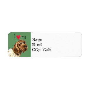 I Love my Wirehaired Pointing Griffon Return Address Label