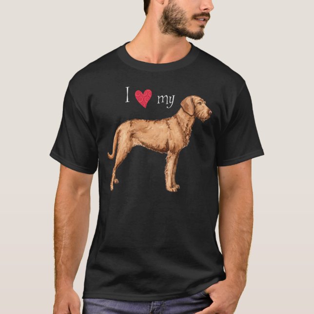 I Love my Wirehaired Vizsla T-Shirt (Front)