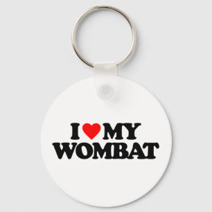 I LOVE MY WOMBAT KEY RING