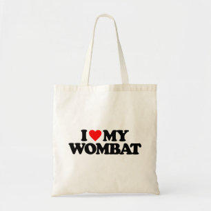 I LOVE MY WOMBAT TOTE BAG