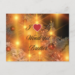 I Love My Wonderful Brother Postcard