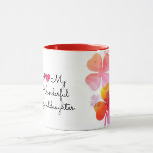 I Love My Wonderful Granddaughter, pastel design Mug