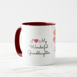 I Love My Wonderful Granddaughter, pastel design Mug