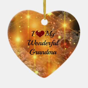 I Love My Wonderful Grandma, Ceramic Ornament