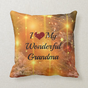 I Love My Wonderful Grandma, Christmas Sparkle Cushion