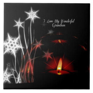 "I Love My Wonderful Grandson"  Ceramic Tile