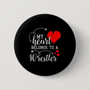 I Love My Wrestler Husband Wife Gifts Valentines D 6 Cm Round Badge