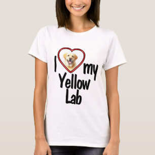 I Love My Yellow Lab - Cute Heart Photo Dog Lover T-Shirt