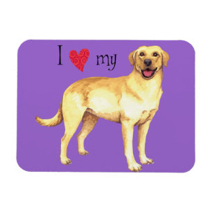 I Love my Yellow Lab Magnet