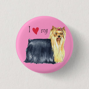 I Love my Yorkie 3 Cm Round Badge
