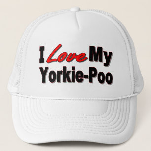 I Love My Yorkie-Poo Dog Gifts and Apparel Trucker Hat
