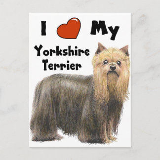 I Love My Yorkie Postcard
