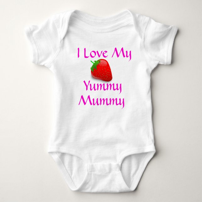 I Love my Yummy Mummy Baby top (Front)
