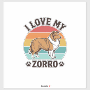 I Love My Zorro Vintage Dog Lover Design_1