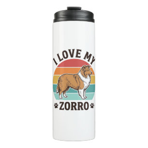 I Love My Zorro Vintage Dog Lover Design_1 Thermal Tumbler