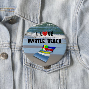 I Love Myrtle Beach 10 Cm Round Badge