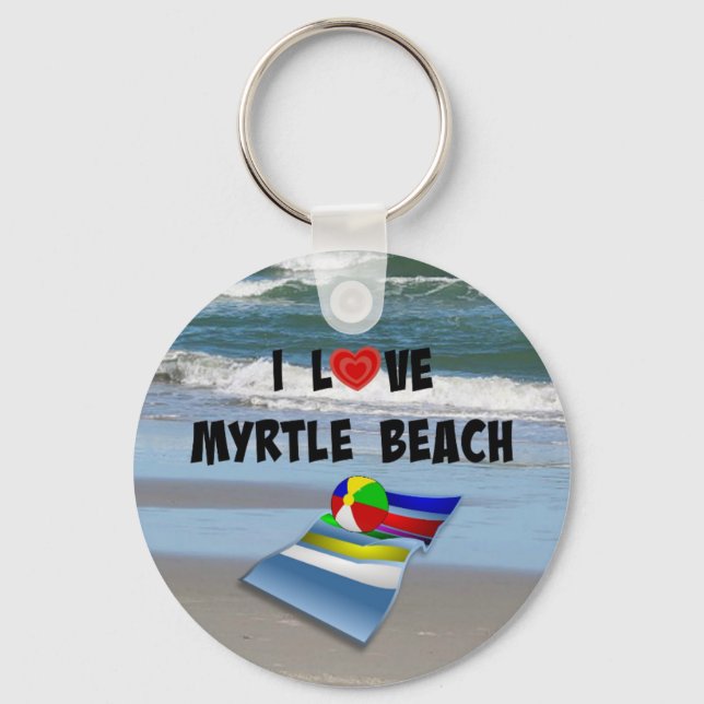 I Love Myrtle Beach Key Ring (Front)