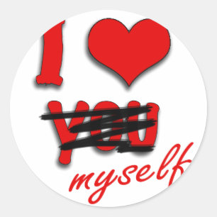 I love Myself Classic Round Sticker