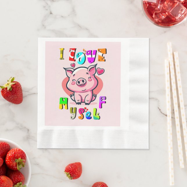 I Love Myself Napkin (Insitu)