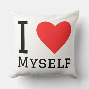I love myself square sticker cushion