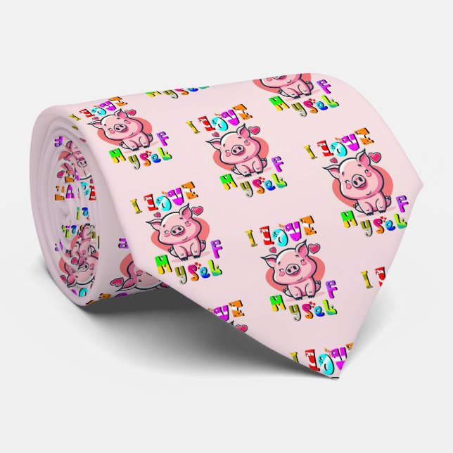 I Love Myself Tie (Rolled)
