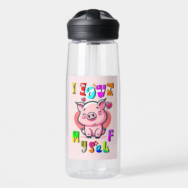 I Love Myself Water Bottle (Front)