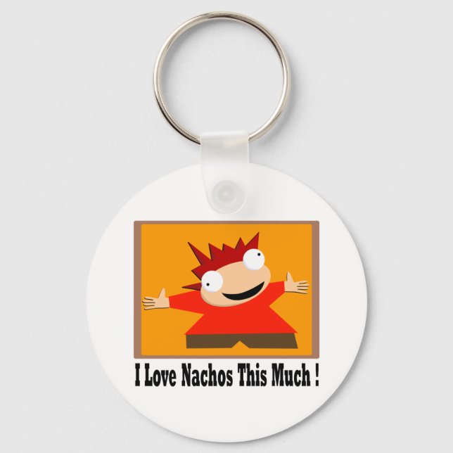 I Love Nachos T-Shirt Key Ring (Front)