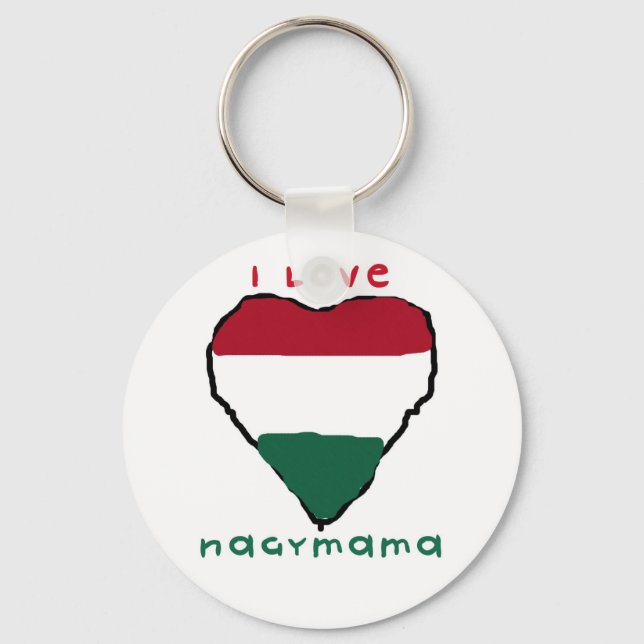 I Love Nagymama Keychain (Front)