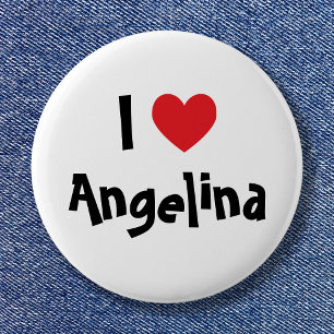 I Love Name 6 Cm Round Badge