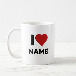 I Love Name Coffee Mug