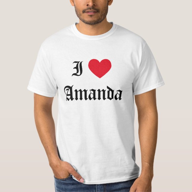 I Love Name Shirt (Front)